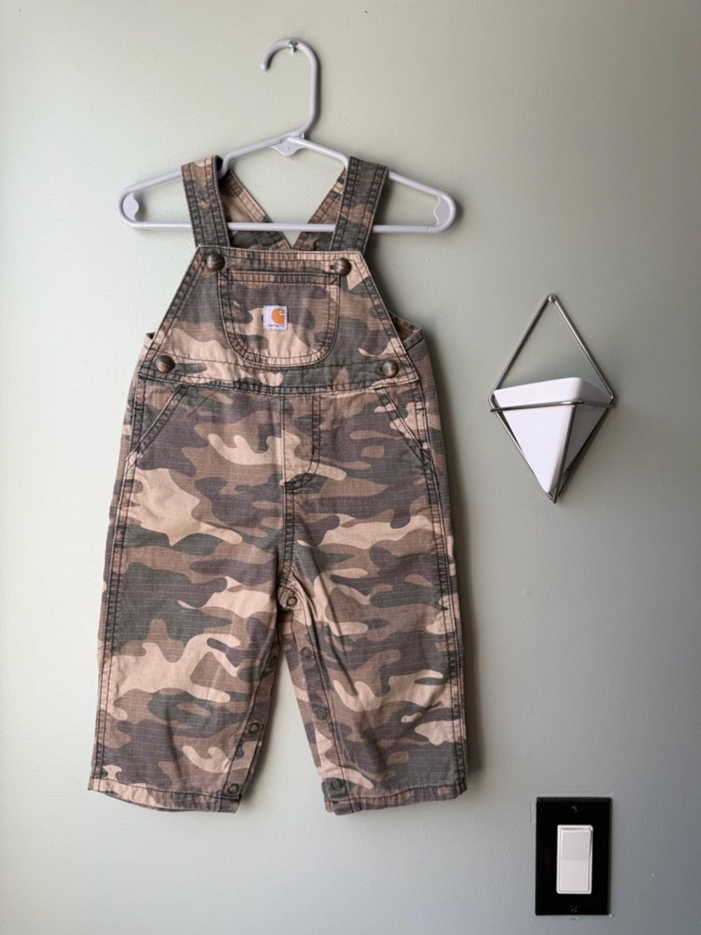 Carhartt Kids Camo Overalls - Green, Brown, Tan